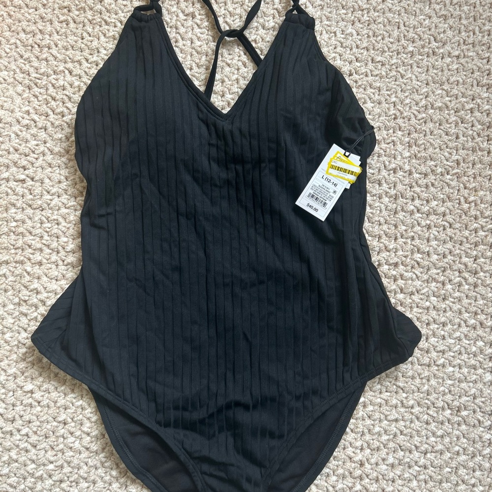 Shade & Shore Black One Piece Swimsuit